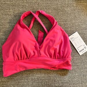 Athleta swimwear bikini swim top NWT small D - DD tulip pink